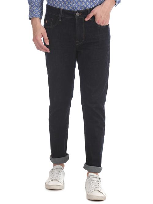 dark blue light washed denim jeans - 17847738 - Very Small Image - 1