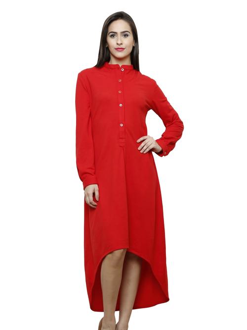 red colour mattei long dress - 17848580 - Very Small Image - 1