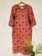 red cotton kurti - 17850849 - Very Small Image - 1