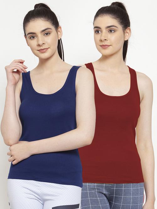 set of 2 scoop neck solid camisole - 17851310 - Very Small Image - 1