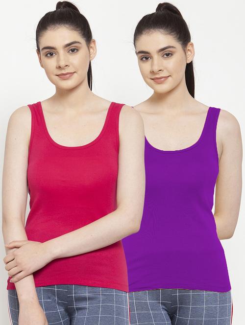 set of 2 scoop neck solid camisole - 17851328 - Very Small Image - 1