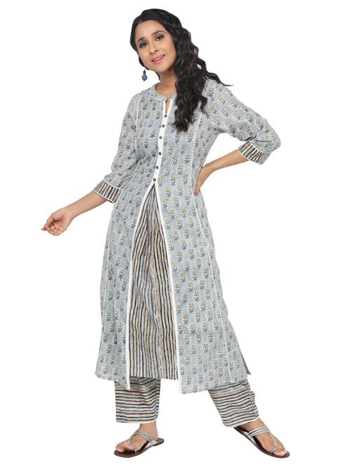 printed kurta pant set - 17853209 - Very Small Image - 1