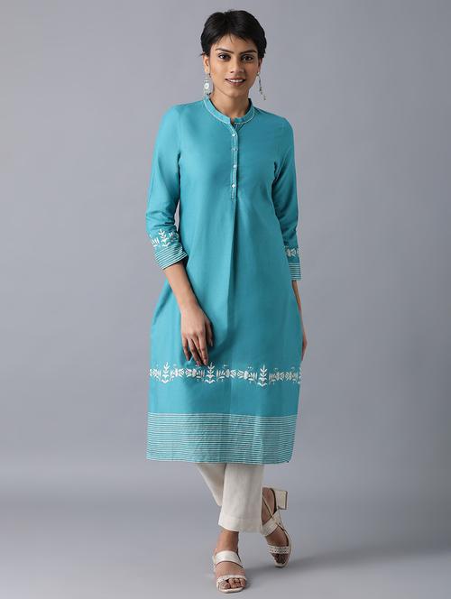 women's straight kurta - 17853571 - Very Small Image - 1