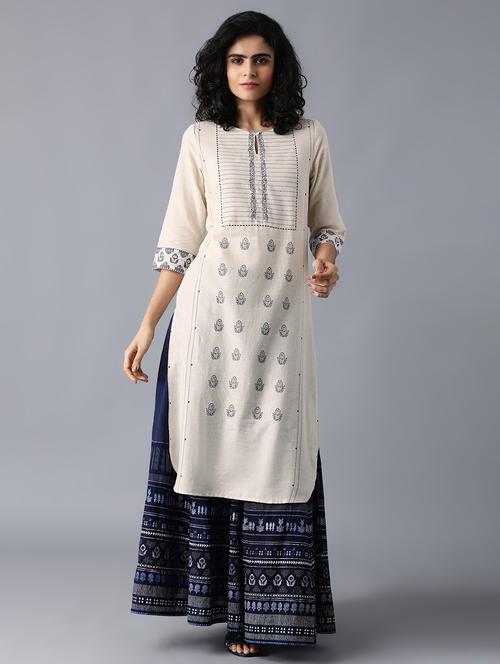 women's straight kurta - 17853594 - Very Small Image - 1