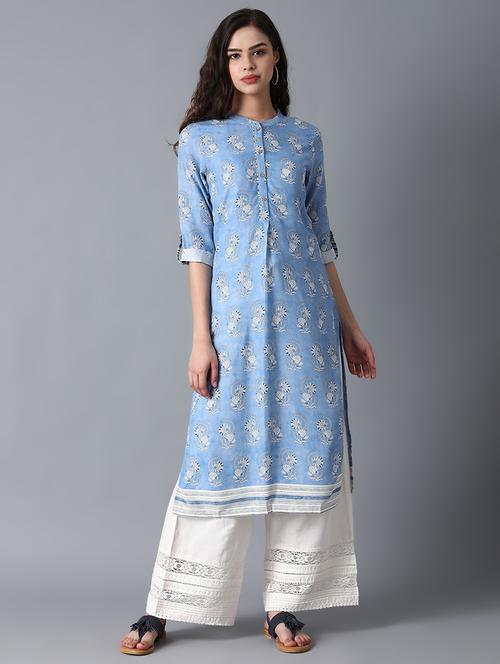 women's straight kurta - 17853595 - Very Small Image - 1