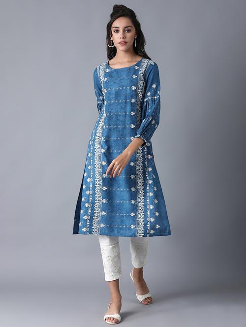 women's straight kurta - 17853597 - Very Small Image - 1