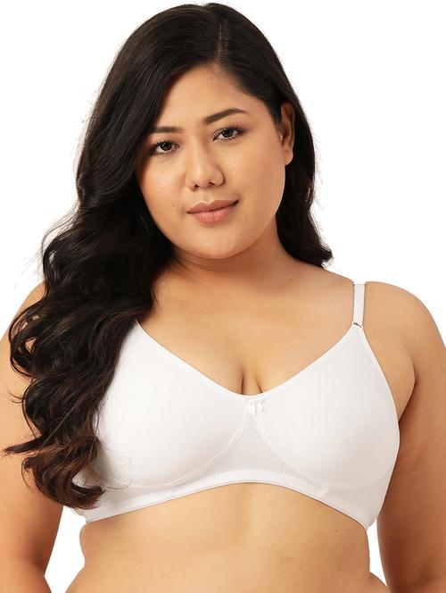 white solid full coverage t-shirt bra - 17855615 - Very Small Image - 1