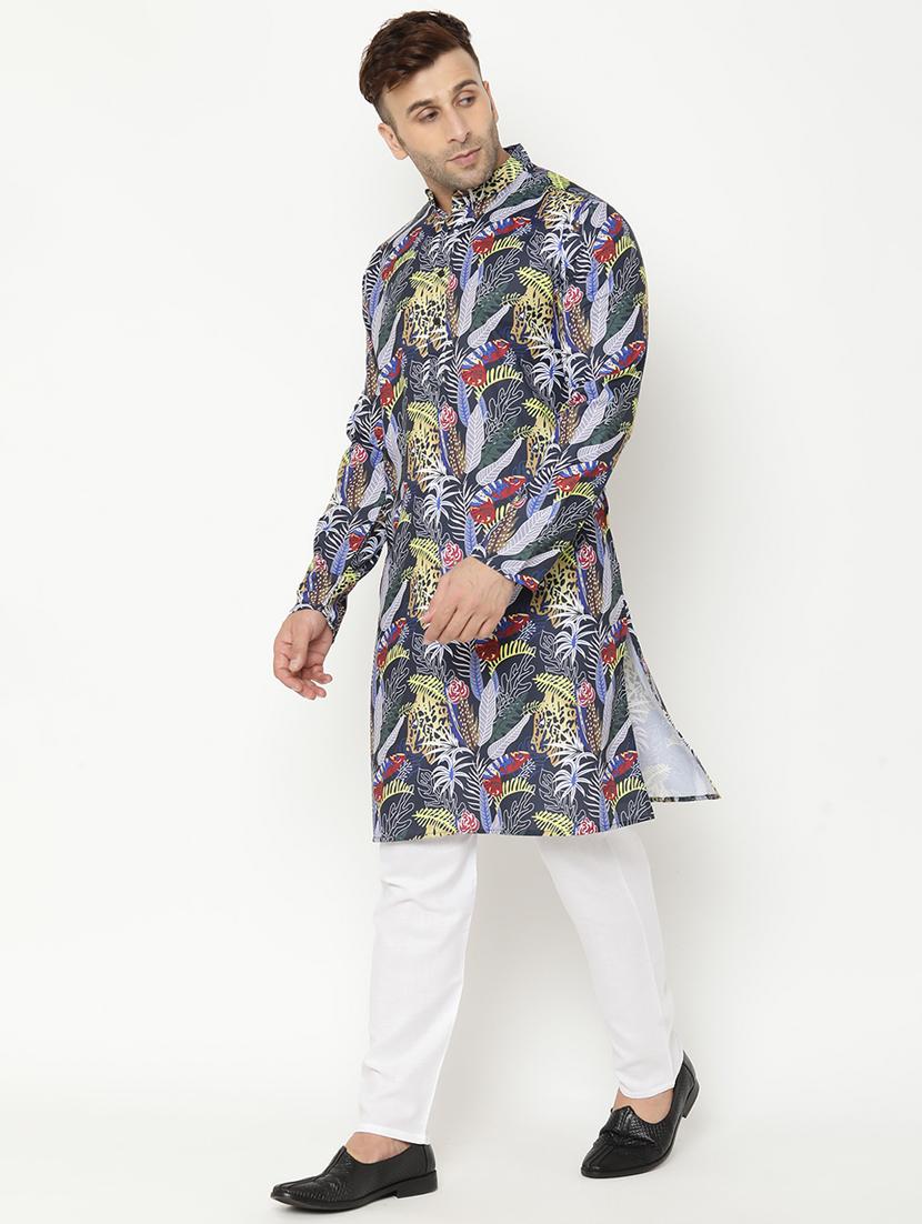 tropical printed kurta pyjama set - 17855779 - Standard Image - 2