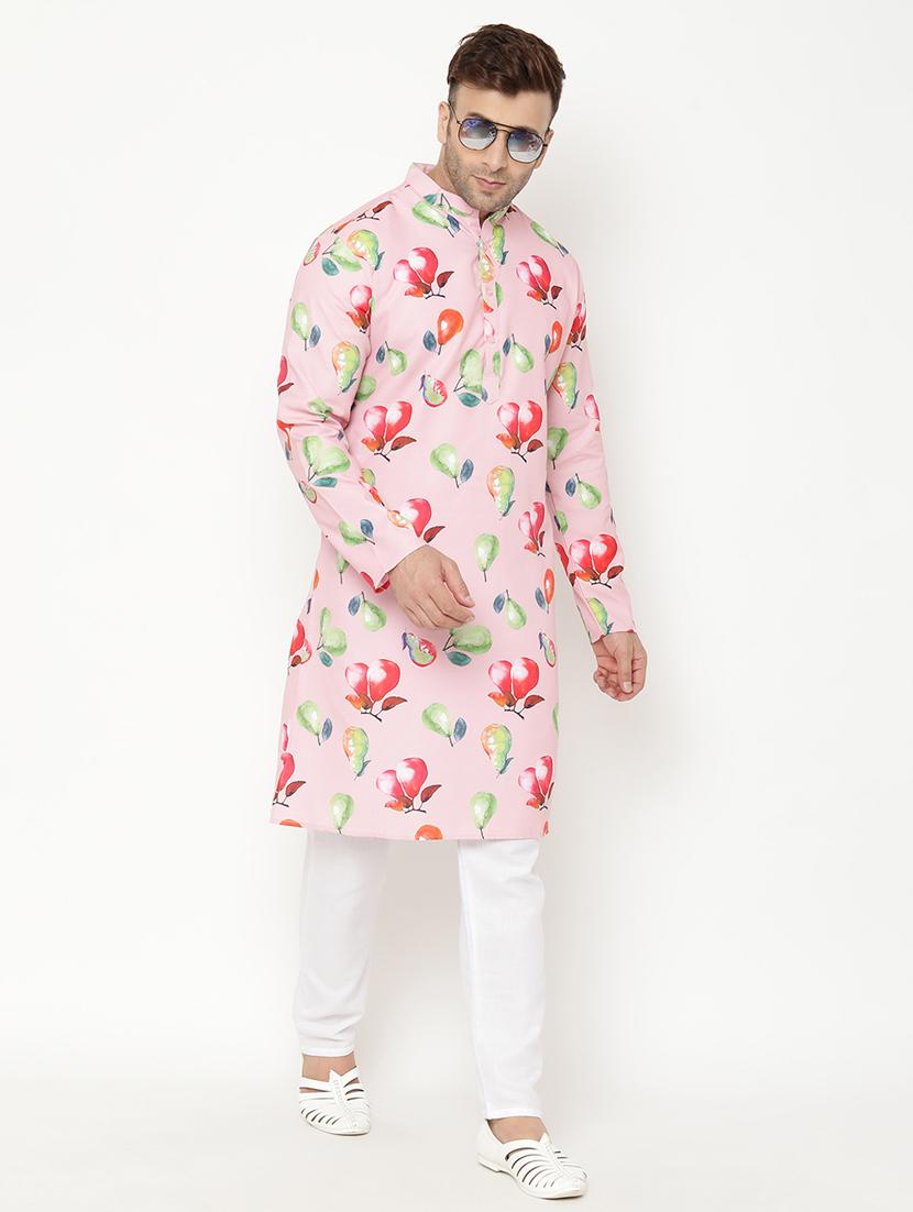 pink floral kurta pyjama set - 17855857 - Standard Image - 4