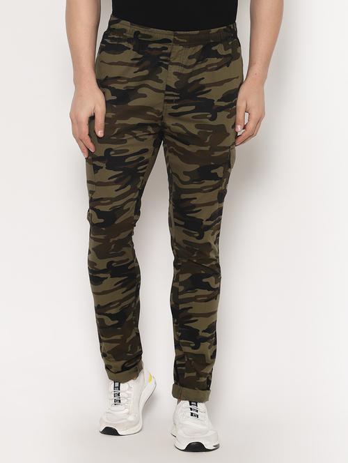 olive green camouflage cargo trouser - 17856562 - Very Small Image - 1