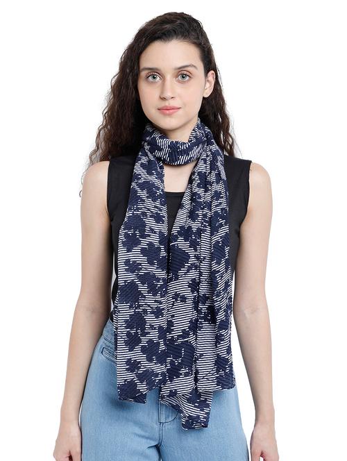 blue viscose stole - 17857238 - Very Small Image - 1