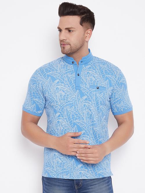 blue printed pocket t-shirt - 17857405 - Very Small Image - 1