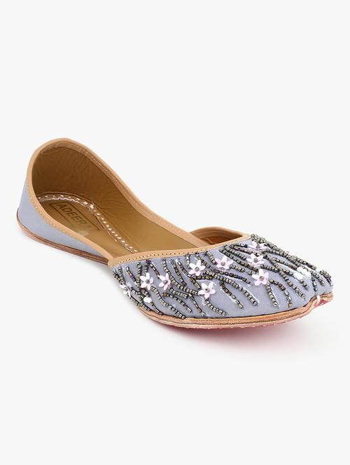 women grey embroidered slip on juti - 17857767 - Very Small Image - 1