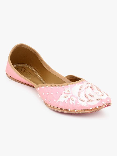 women pink embroidered slip on juti - 17857770 - Very Small Image - 1