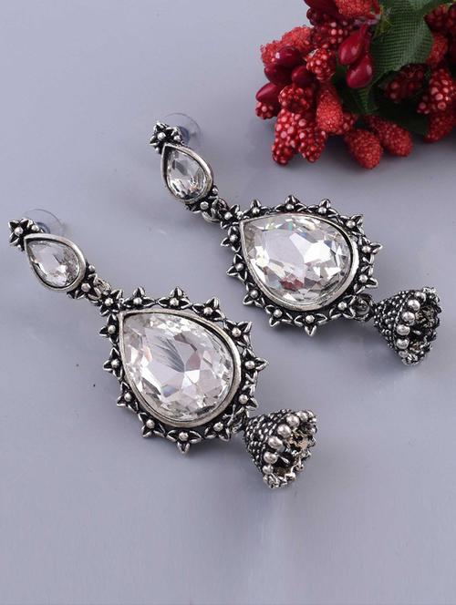 white copper drop earring - 17859947 - Very Small Image - 1