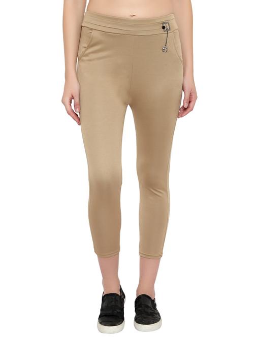 mid rise solid flat front trouser - 17860196 - Very Small Image - 1