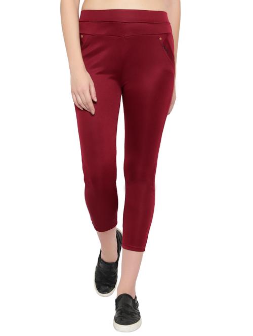 mid rise solid flat front trouser - 17860208 - Very Small Image - 1