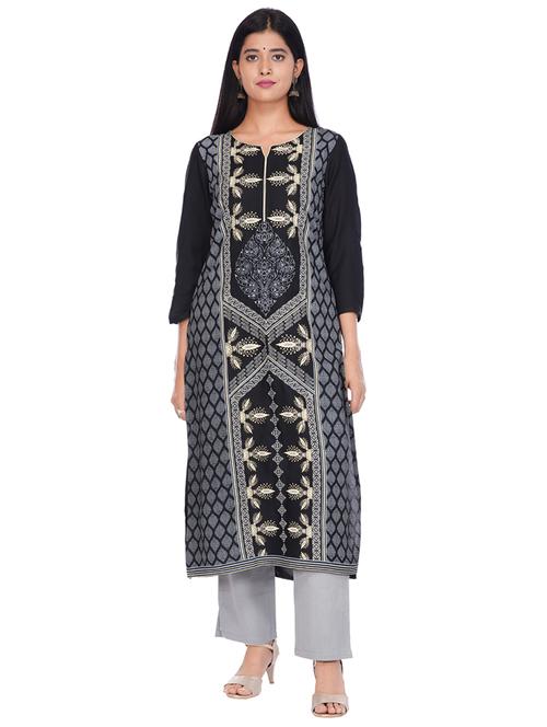 printed kurta pant set - 17860559 - Very Small Image - 1