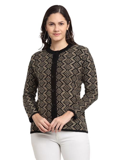 round neck printed cardigan - 17860773 - Very Small Image - 1