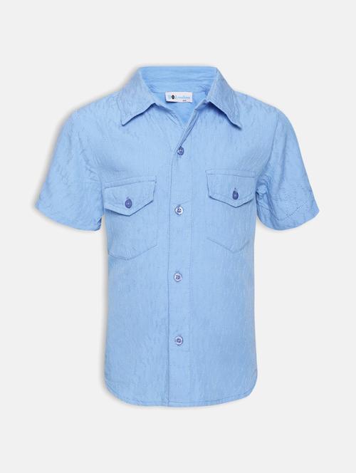 blue solid shirt - 17860855 - Very Small Image - 1