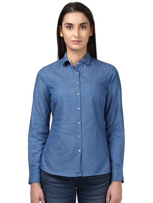 blue printed regular shirt - 17861832 - Very Small Image - 1