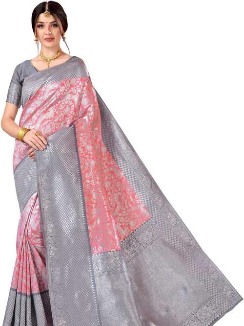 design detail: blue banarasi woven design  - 17861980 - Very Small Image - 1