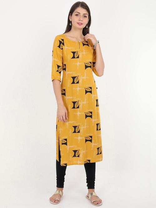 printed straight kurta  - 17862042 - Very Small Image - 1
