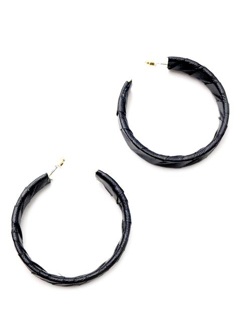 black metal hoop earring - 17862746 - Very Small Image - 1