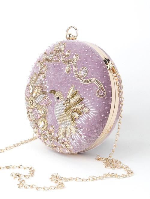 purple velvet regular clutch - 17863520 - Very Small Image - 1