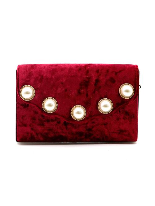 red polyester regular clutch - 17863545 - Very Small Image - 1