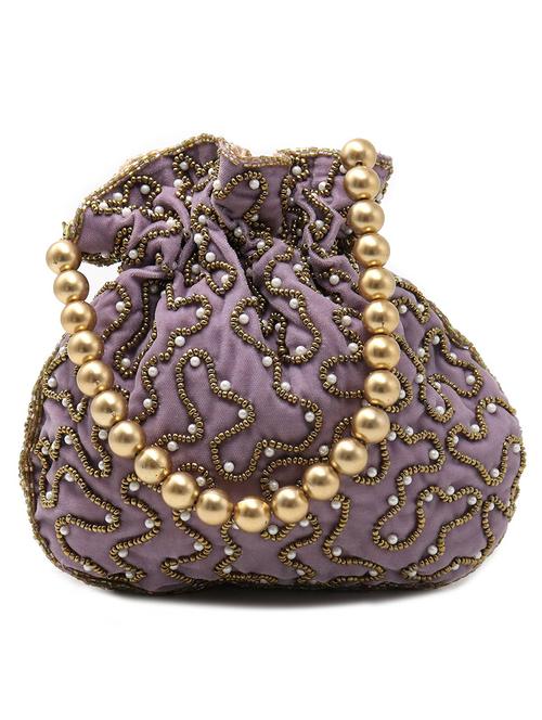 purple velvet regular potli - 17863664 - Very Small Image - 1