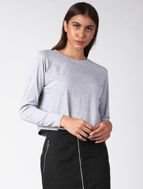 round neck solid top  - 17865825 - Very Small Image - 1