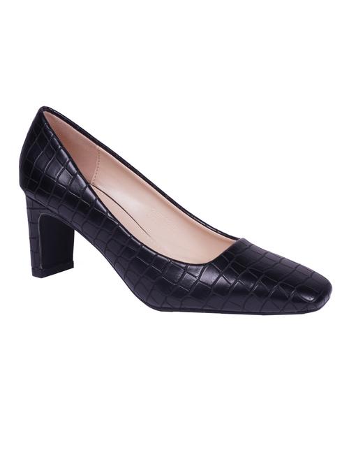 black textured slip on pumps - 17866873 - Very Small Image - 1