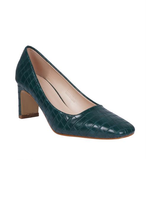 green textured slip on pumps - 17866874 - Very Small Image - 1
