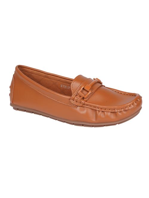brown pu slip on loafers - 17866923 - Very Small Image - 1