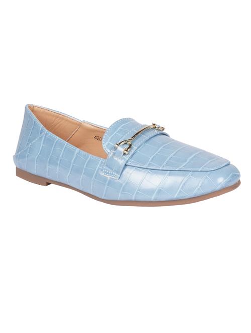 blue pu slip on loafers - 17866925 - Very Small Image - 1