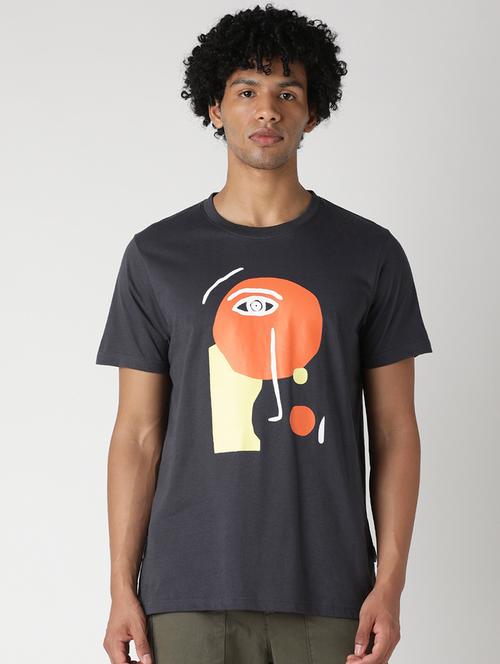 grey printed t-shirt - 17867155 - Very Small Image - 1