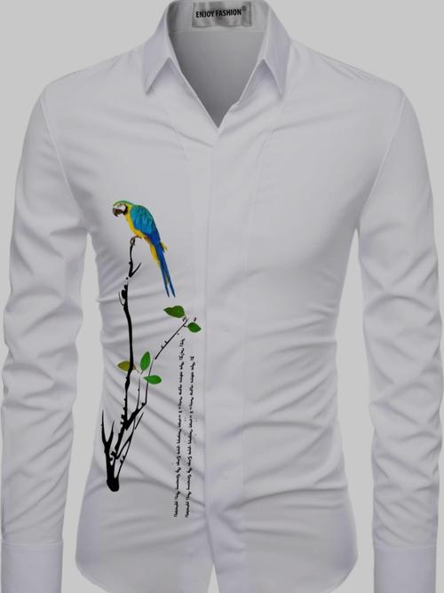 white polyester casual shirt - 17867433 - Very Small Image - 1