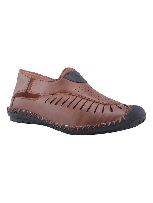 brown leather sandals & floater - 17868871 - Very Small Image - 1