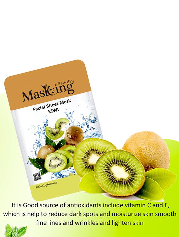 masking beauty facial sheet mask for skin regenerating, lightening, glowing & soothing for women & men combo pack of 5 - 17869535 - Standard Image - 3