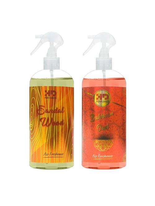hd sandal wood and bakhoor oud refreshing room freshener spray 300 ml pack of 2 - 17870787 - Very Small Image - 1