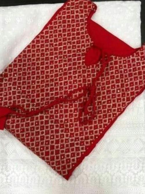 red salwar kameez and suit - 17872120 - Very Small Image - 1