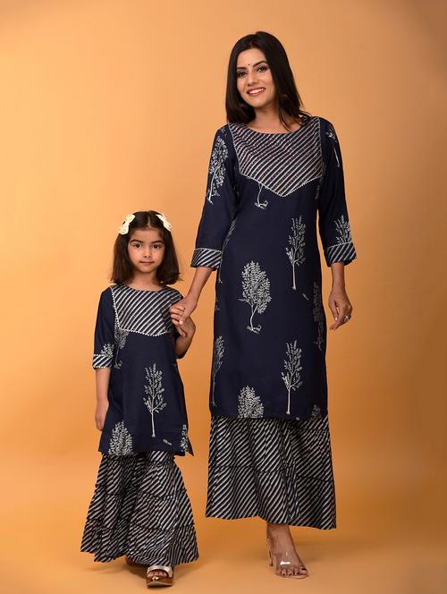 navy blue rayon suit set - 17872847 - Very Small Image - 1