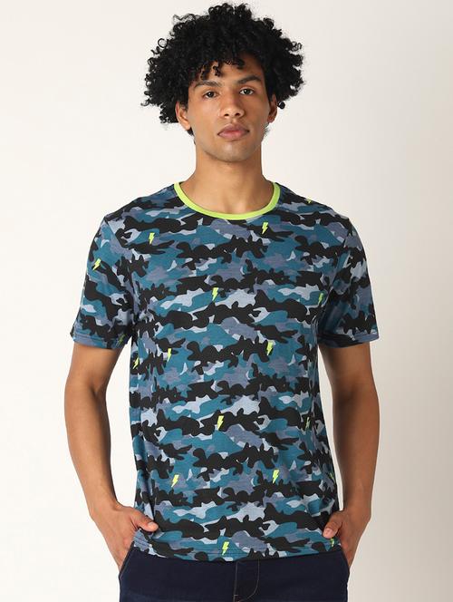 blue all over print t-shirt - 17873756 - Very Small Image - 1