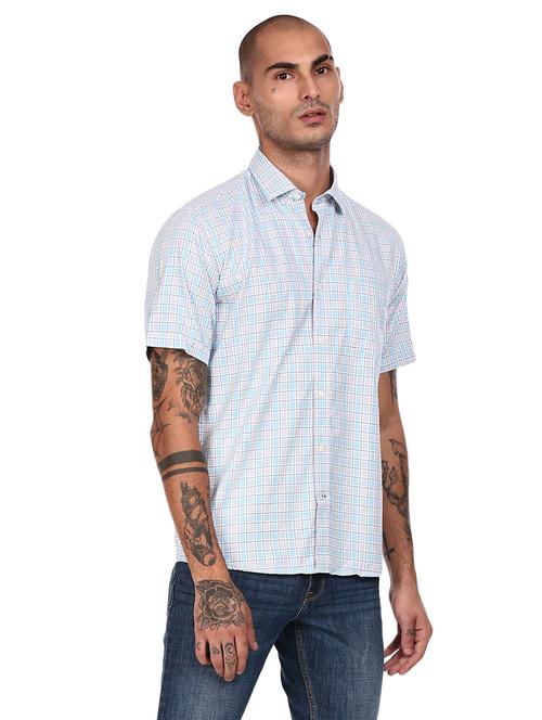 light blue checkered casual shirt - 17875530 - Very Small Image - 1