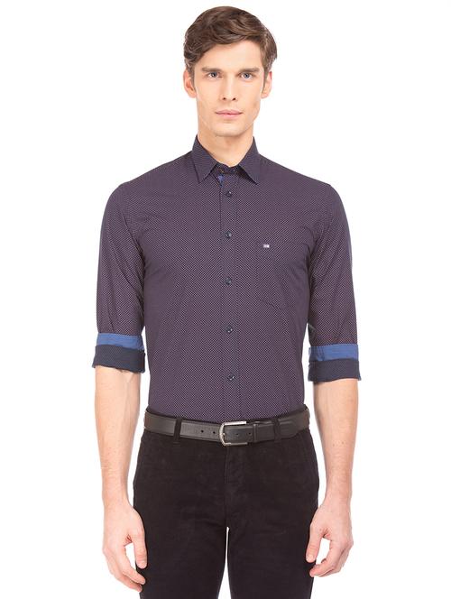 blue printed casual shirt - 17875557 - Very Small Image - 1