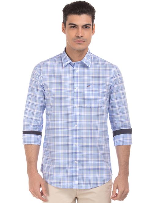 light blue checkered casual shirt - 17875561 - Very Small Image - 1