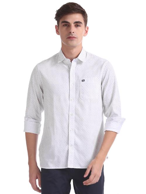 white printed casual shirt - 17875568 - Very Small Image - 1