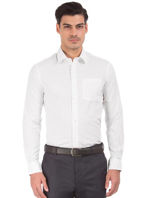 white printed formal shirt - 17875969 - Very Small Image - 1