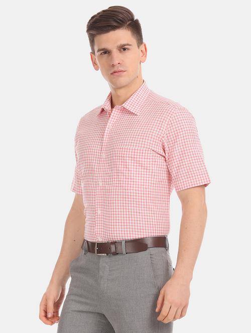 pink checkered formal shirt - 17876130 - Very Small Image - 1